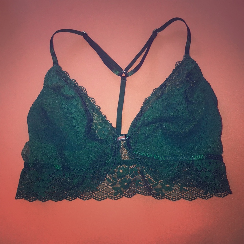 Gilligan & O’Malley Forest green bralette.
